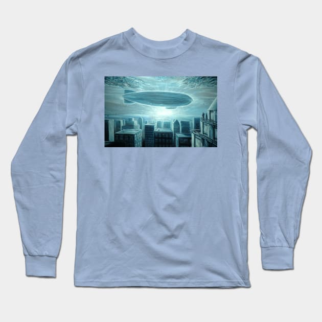 City in 1930-s Long Sleeve T-Shirt by SPACE ART & NATURE SHIRTS 